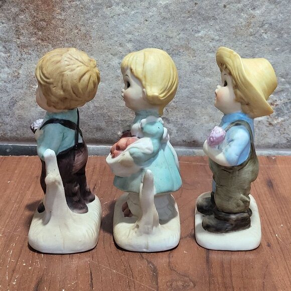 Vintage Norleans Boy and Girl Figurines Set of 3 - Picture 8 of 12